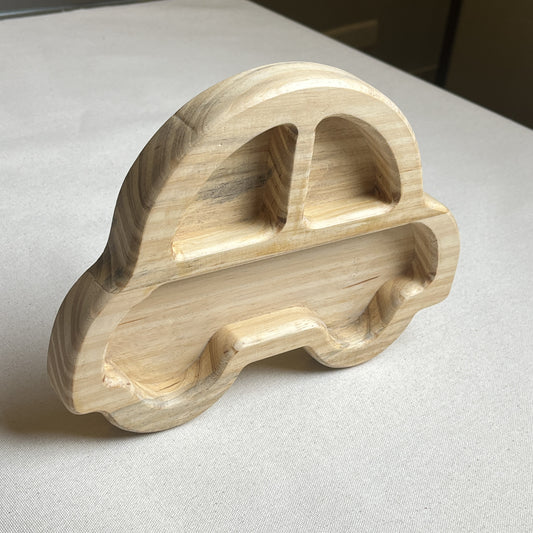 Car Shaped Wooden Plate by Dharaiya Toys