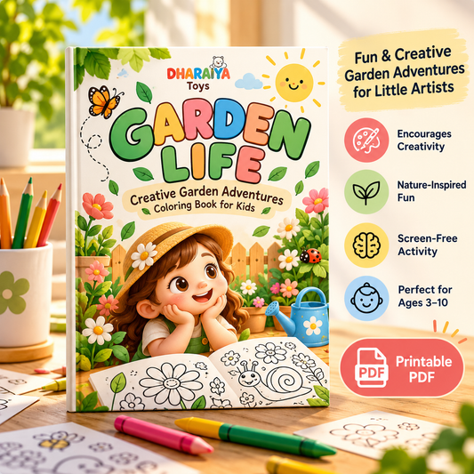 Garden Life – Creative Garden Adventures Coloring Book for Kids (Digital Download)