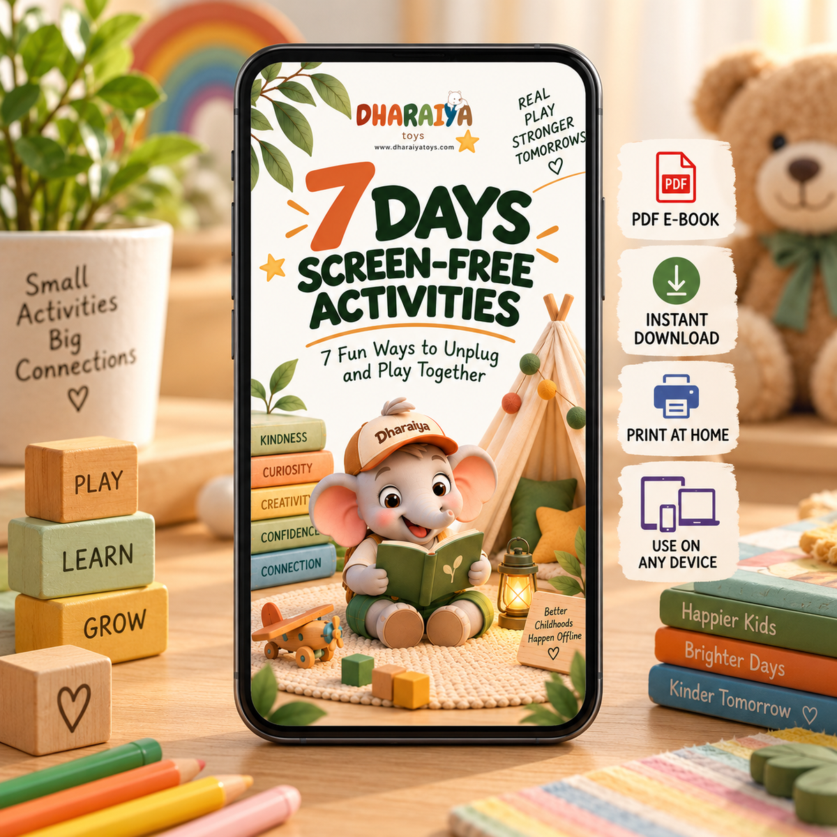 7 Days Screen-Free Activities for Kids | INSTANT DOWNLOAD