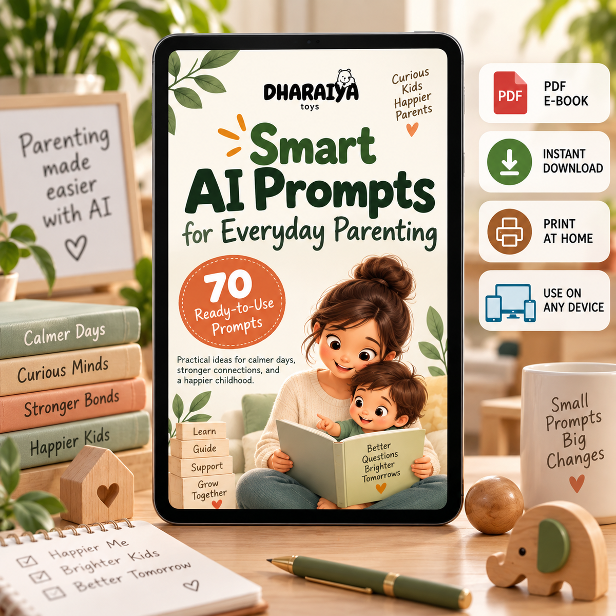 Smart AI Prompts For Everyday Parenting | INSTANT DOWNLOAD