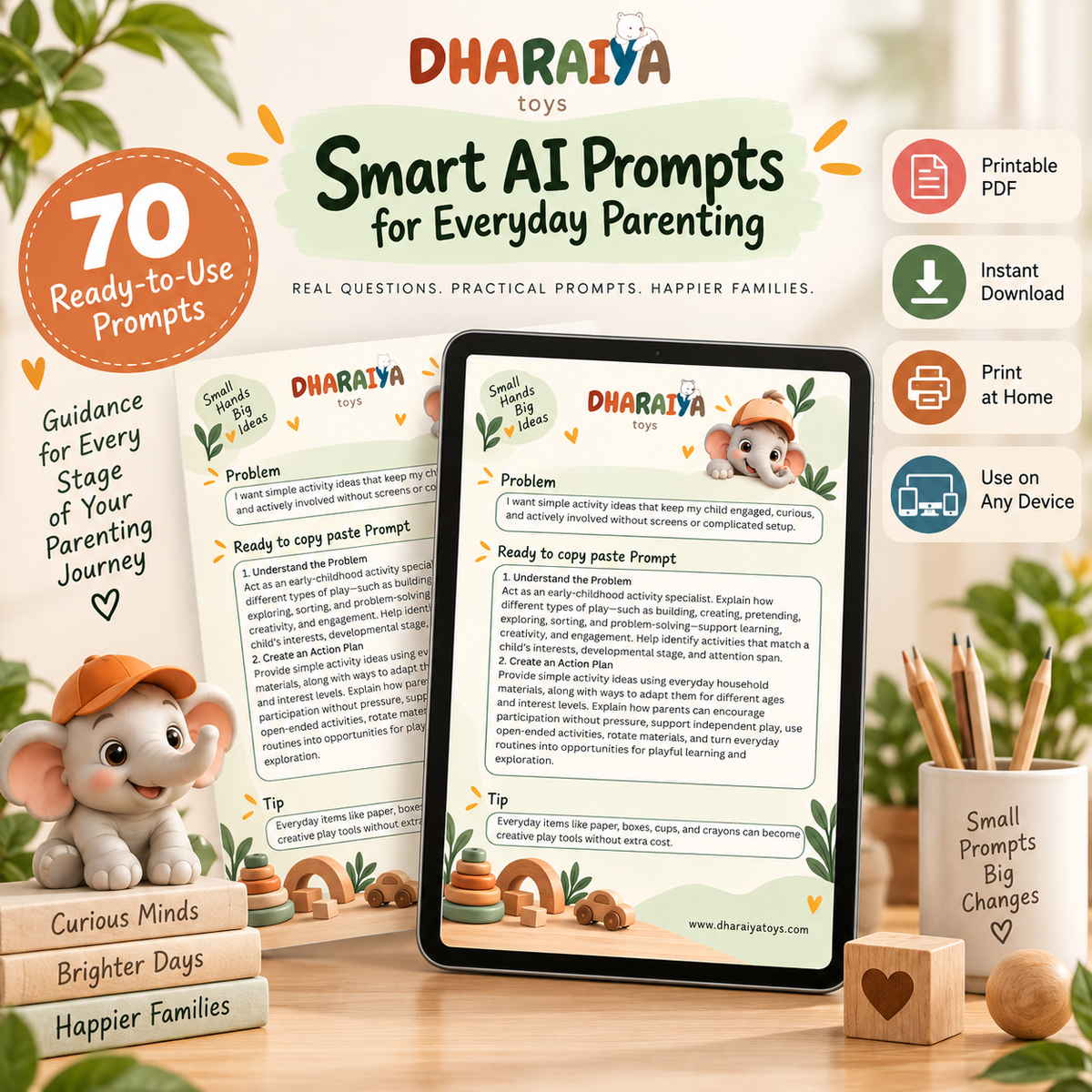 Smart AI Prompts For Everyday Parenting | INSTANT DOWNLOAD