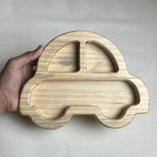 Car Shaped Wooden Plate by Dharaiya Toys