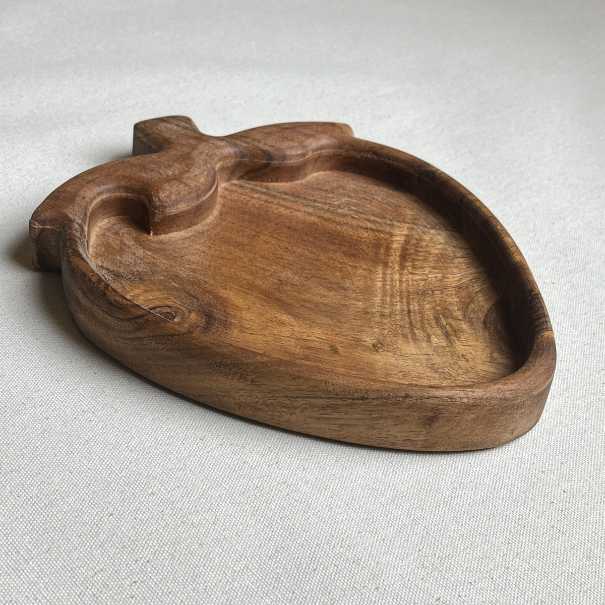 Artisan Wooden Strawberry Serving Plate - Dharaiya Toys