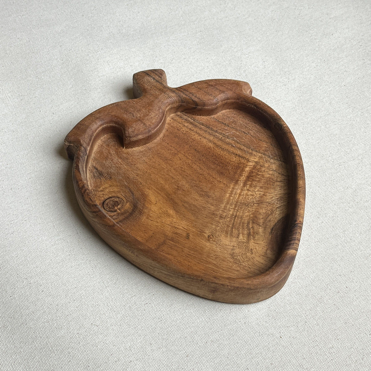 Artisan Wooden Strawberry Serving Plate - Dharaiya Toys