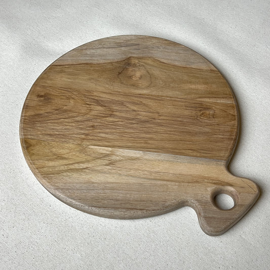 12-Inch Round Wooden Chopping Board