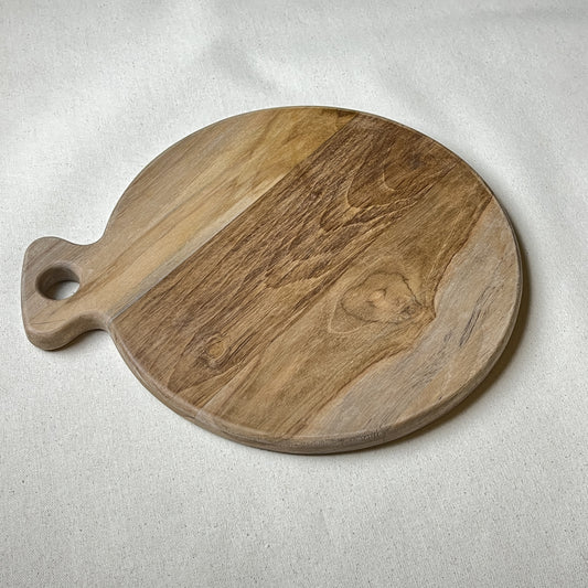 12-Inch Round Wooden Chopping Board