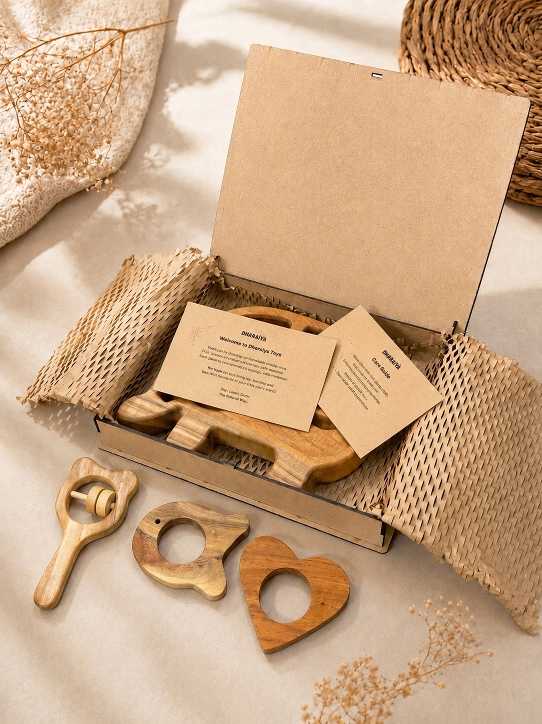 Dharaiya Wooden Baby Gift Hamper