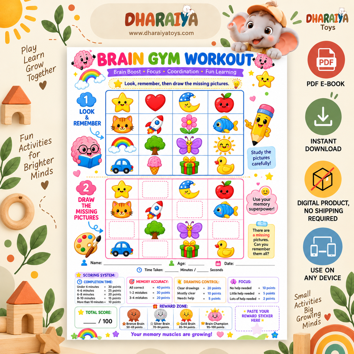 Brain GYM by Dharaiya Toys | Play, Think & Learn