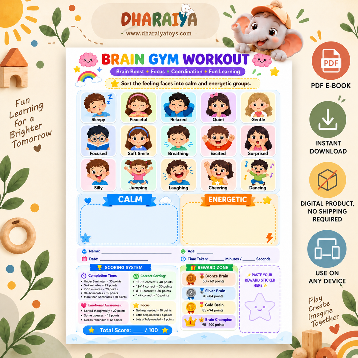 Brain GYM by Dharaiya Toys | Play, Think & Learn