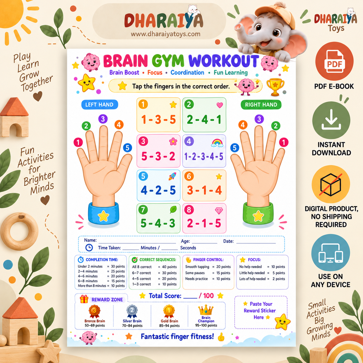 Brain GYM by Dharaiya Toys | Play, Think & Learn