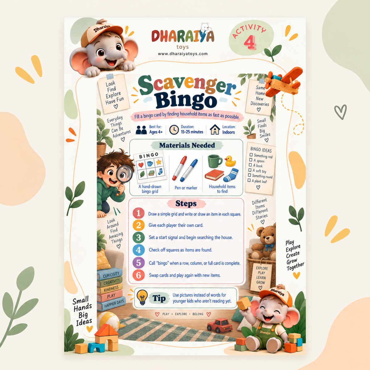 30 Days of Screen-Free Fun – Activity Book for Kids Ages 3–12 | INSTANT DOWNLOAD